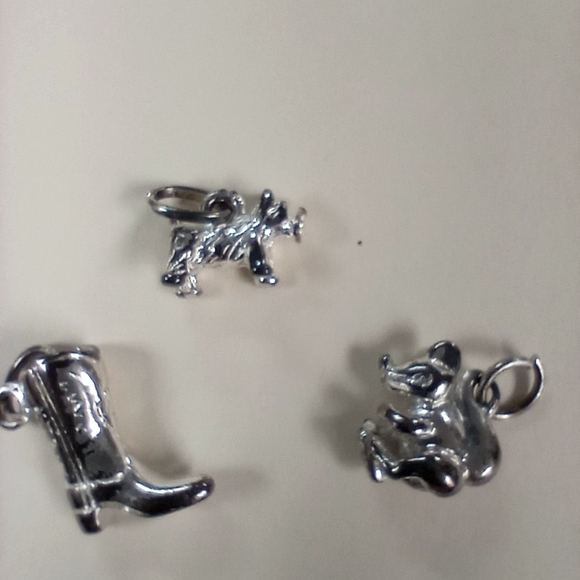 Bracelet charms (3) & 3 pendants & 1 bail (7 pieces) - Picture 13 of 16